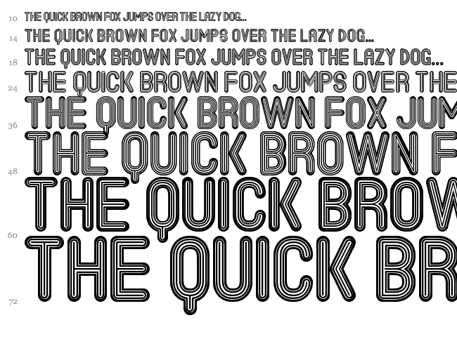 The Jack Bronw St font waterfall